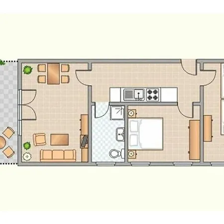 With 2 Bedrooms Сasa de vacaciones *